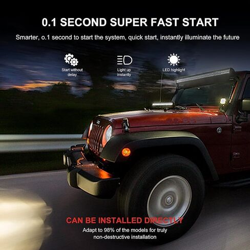 Led Light Bar Kits 52 Inch 1122W+32 Inch 672W Curved Triple Row Spot Flood Combo Beam Light Bars+4Pcs 4Inch 60W Led Fog Lights W/Rocker Switch Wiring Harness for Jeep Trucks ATV UTV Boats in Saudi Arabia