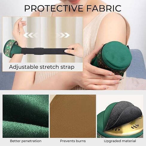 Smokeless Copper Moxa Box, Copper Tank Moxibustion Treatment Tool, Ai Jiu Bag with Moxa Box for Neck Knee Waist Shoulder for Remove Dampness, 艾灸包 艾灸盒 in Kuwait