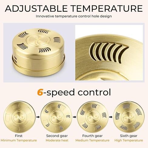 Smokeless Copper Moxa Box, Copper Tank Moxibustion Treatment Tool, Ai Jiu Bag with Moxa Box for Neck Knee Waist Shoulder for Remove Dampness, 艾灸包 艾灸盒 in Kuwait