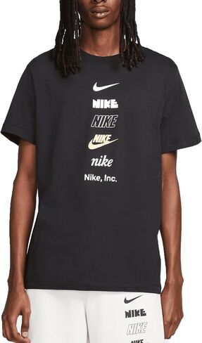 Nike Sportswear Club Logo T-Shirt Mens Size - S Black/White in Saudi Arabia