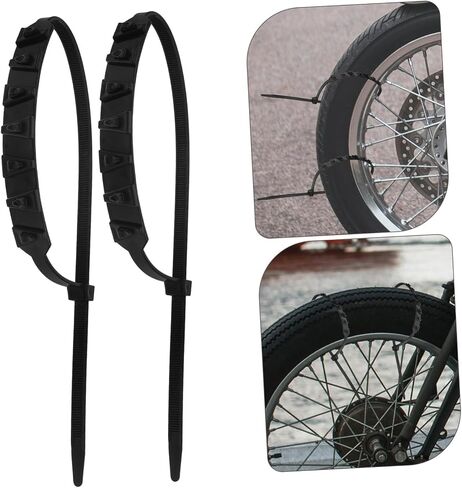 20Pcs Snow Tire Chains for Motorcycle Durable Skid Wheel Chains for Snow and Ice Reusable Cable Chains for Improved Vehicle Safety and Stability Winter Conditions in Saudi Arabia