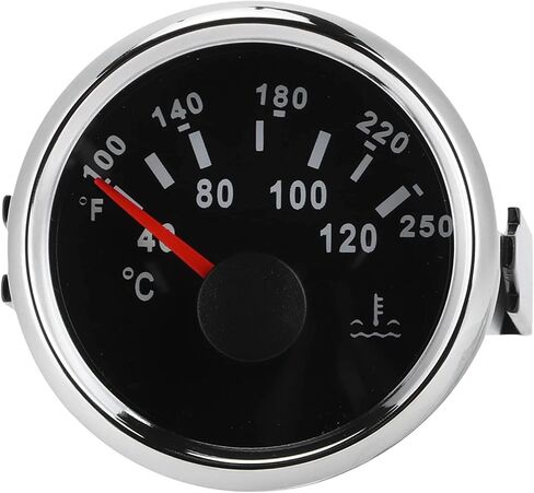 52 ملم 2in محرك البحرية المقياس درجة حرارة الماء 40 120 ℃ درجة حرارة العدادات القارب RV من الفولاذ المقاوم للصدأ من الفولاذ المقاوم للصدأ (غطاء الطلب الأسود) in Kuwait