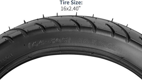 إطارات دراجة YUNSCM 16 بوصة 16x2.40/64-305 60TPI و16 بوصة صمام شريدر لأنابيب الدراجة مع شريطين حافة متوافق مع إطارات وأنابيب دراجة 16x2.35 16x2.30 16x2.40 16x2.50 (Y-1125) in Kuwait