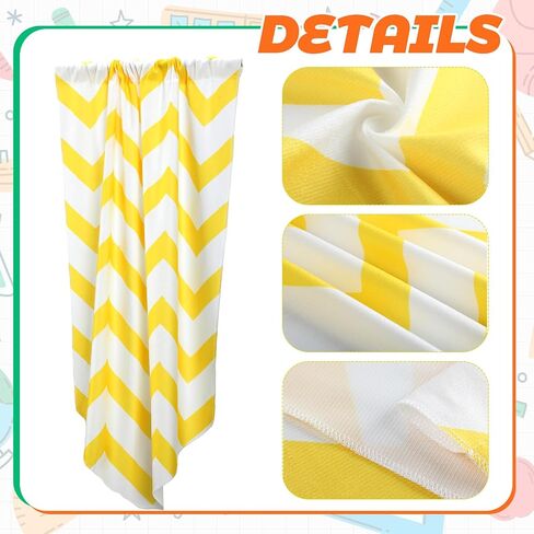 6 Pcs School Classroom Curtains Back to Classroom Colorful Stripe Curtains for Kindergarten Daycare Primary Bedroom Playroom Room Decor in Saudi Arabia