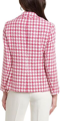 Anne Klein Women's Tweed Long Sleeve Fringe Jacket in Saudi Arabia