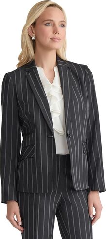 Kasper Women's Pinstripe One Button Blazer in Saudi Arabia