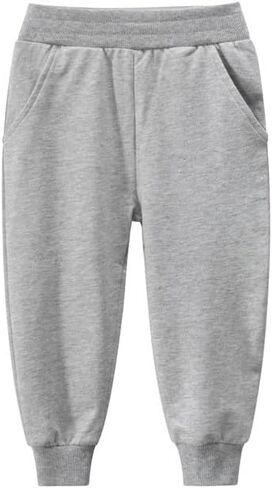 Boys Girls Sweatpants Candy Color Comfy Casual Kids Sports Outdoors Pants Winter Pockets Sweatpants Joggers in Saudi Arabia
