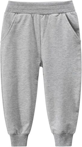 Boys Girls Sweatpants Candy Color Comfy Casual Kids Sports Outdoors Pants Winter Pockets Sweatpants Joggers in Saudi Arabia