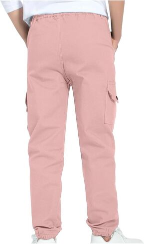 Boys Track Pants Quick Dry Sports Cargo Pants Stretch Elastic Waist School Kids Twill Joggers for 4-13 Years in Saudi Arabia