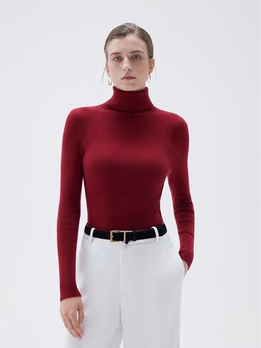 SUUKSESS Women Turtleneck Cashmere Sweater Long Sleeve Shirts Fall Basic Thermal Tops Winter Clothes in Saudi Arabia