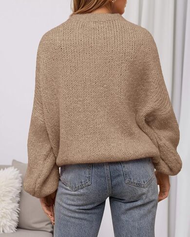 BTFBM Sweaters for Women Fall 2025 Crew Neck Lantern Long Sleeve Casual Oversized Pullover Knit Winter Tops in Saudi Arabia