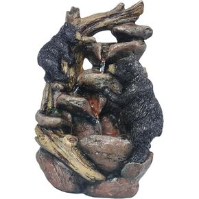 Indoor Desktop Fountain with LED Light – Layered Rock Waterfall, 11.02 x 6.29 x4.33 in, Perfect for Quiet and Relaxing Indoor Decoration in Saudi Arabia