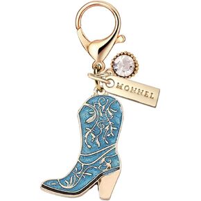 MC554 Little Cowboy Boot Lobster Clasp Charm للنساء مع حقيبة مخملية (أزرق ، قطعة واحدة) in Kuwait