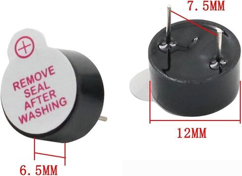 10pcs/lot 3V/5V/12V 12065 Active Integrated Buzzer Alarm Electromagnetic Universal Buzzer Speaker 12 * 6.5MM TMB12065(10pcs TMB12065-5V) in Saudi Arabia