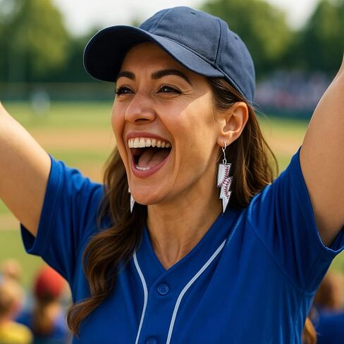 Softball Earrings for Girls - Volleyball Earrings for Women - Baseball Mom Earrings - Basketball Earrings for Mom - Football Jewelry - Softball Stuff - Football Earrings in Kuwait