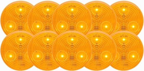 10 Pack Optronics 2 "Round Amber 3 Diode LED Marker Light P2 تصنيف mcl55ab in Saudi Arabia