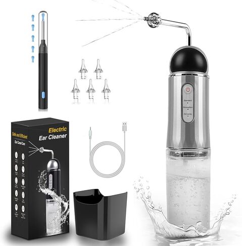 إزالة شمع الأذن ، كاميرا أداة إزالة شمع الأذن ، منظف أذن كهربائي آمن وفعال مع الكاميرا (2 عبوة) in Kuwait