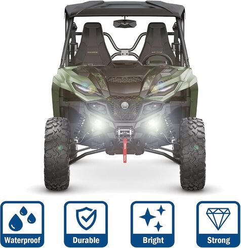 Qagea LED Front Fascia Lights Bumper Cover Light, Front Auxiliary Spot Light Accent Lamps Compatible with 2021-2024 Yamaha Wolverine RMAX 2 1000 / RMAX 4 1000 (2PCS) in Saudi Arabia