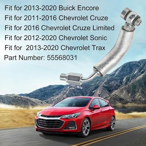 55592600 Turbocharger Turbo Oil Line Tube Tube for Buick Chevy Encore 2013-2018 Cruze 2011-2018 Sonic 2012-2018 Trax 2015-2018 استبدال 25198546 25200947 in Saudi Arabia
