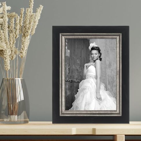 Lawrence Frames Black with Burnished Silver Composite Picture Frame, 8 by 10-Inch in Saudi Arabia
