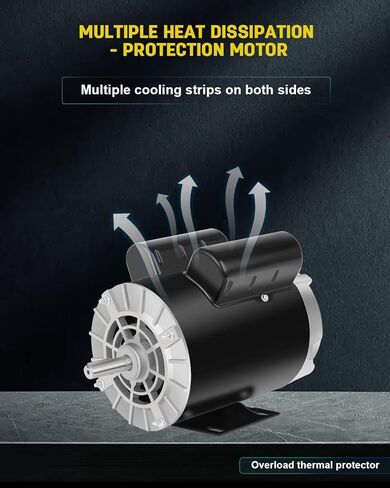 3HP Air Compressor Motor Single Phase Electric Motor 1750RPM 184T Frame ODP 208V-230V 1-1/8“Shaft Diameter Rolled Steel Shell 60HZ in Saudi Arabia