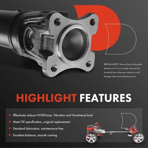 A-Premium Rear Complete Drive Shaft Prop Shaft Driveshaft Assembly Compatible with Subaru Forester 2013 H4 2.5L, Automatic Transmission, Replace# 27111SC071, 27111SC070 in Saudi Arabia