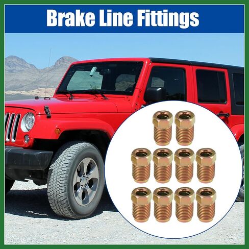 Motoforti 10pcs M10x1.0 Threads Line Line Tuttings for 3/16 "أنابيب خط الفرامل الصلب للسيارة طويلة الأمد in Saudi Arabia