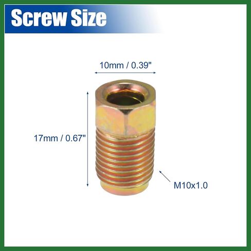 Motoforti 10pcs M10x1.0 Threads Line Line Tuttings for 3/16 "أنابيب خط الفرامل الصلب للسيارة طويلة الأمد in Saudi Arabia