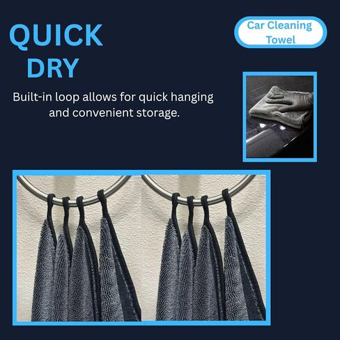 8-Pack Microfiber Car Towels – Super Absorbent, Large Drying Towels for Cars (600 GSM, 16" x 12") in Saudi Arabia