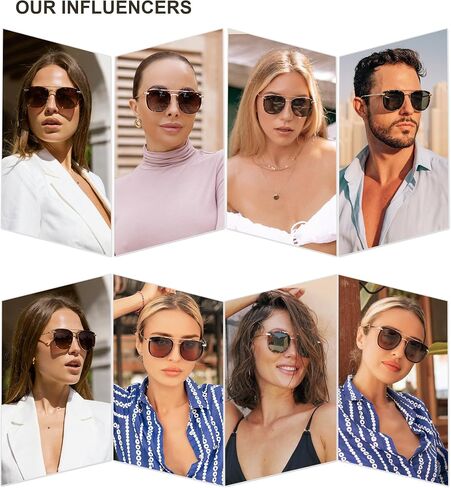 SOJOS Retro Aviator Square Polarized Sunglasses For Women Men,Vintage Women's Sun Glasses Shades UV400 SJ2180 in Saudi Arabia