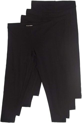 Zenana Women's Basic Capri Leggings 2 Pack, 4 Pack - (4pk, Black-XL) in Saudi Arabia