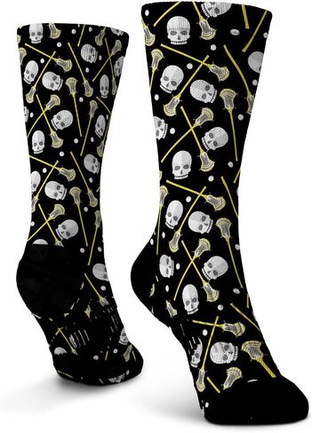 ChalkTalkSPORTS Lacrosse Performance Mid-Calf Socks - Multiple Designs - Graphic Flex Lacrosse Socks - Youth and Adult in Saudi Arabia