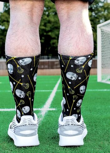 ChalkTalkSPORTS Lacrosse Performance Mid-Calf Socks - Multiple Designs - Graphic Flex Lacrosse Socks - Youth and Adult in Saudi Arabia