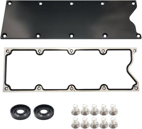 LS Gen 3 Aluminum Valley Pan Cover Plate Kit Black With Gasket And Seals Low Profile Compatible for LSX LS1 LM7 LR4 LQ4 LS6 L59 in Saudi Arabia