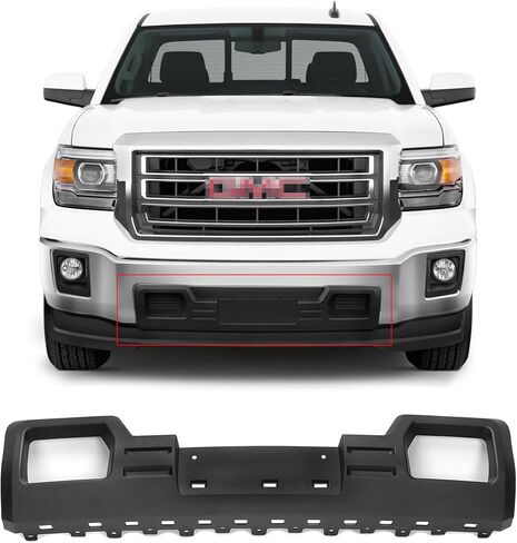 KUAFU Front Bumper Skid Plate Compatible with 2014 2015 GMC Sierra 1500 Painted Silvery Plastic in Saudi Arabia