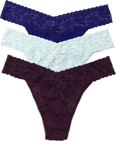 hanky panky Women's 3-Pack Signature Lace Original Rise Thong in Saudi Arabia