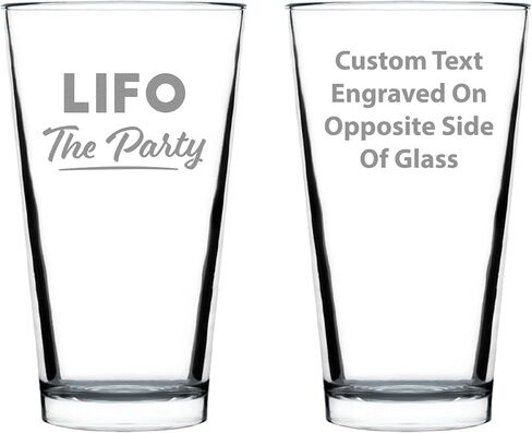 LIFO the Party - Pint Glass for Beer - Funny Accountant Gifts - Unique Accounting Gift for CPA - 16 oz Glasses in Saudi Arabia