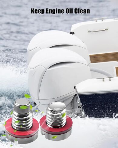 قابس استنزاف الزيت المغناطيسي وغير المغنطيسي الملائم لـ Yamaha الخارجي 688-45341-00 688-45441-01 90340-08002 90340-08M04 GASKET استبدال 90430-08003 90430-08020 ، M8-1.25 in Saudi Arabia