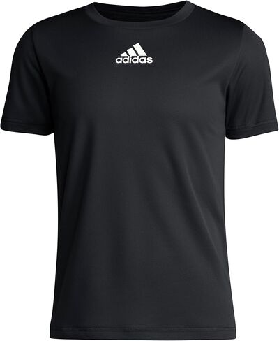 adidas Youth Pregame Blank-Logo Short Sleeve Tee L Black in Saudi Arabia