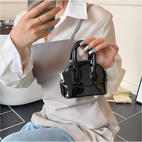 FALETO Cut Top Handle Small Crossbody Bag for Women Mini Purse with Detachable Shoulder Strap in Saudi Arabia
