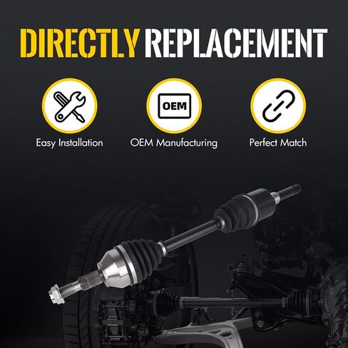 KUSATEC CV Axle Shaft Assembly Compatible with Ford Fusion 2013-2020; Lincoln MKZ 2013-2016, Front Left side, 1.5 1.6 2.0 2.4L L4, Replace# 66-2313 in Saudi Arabia