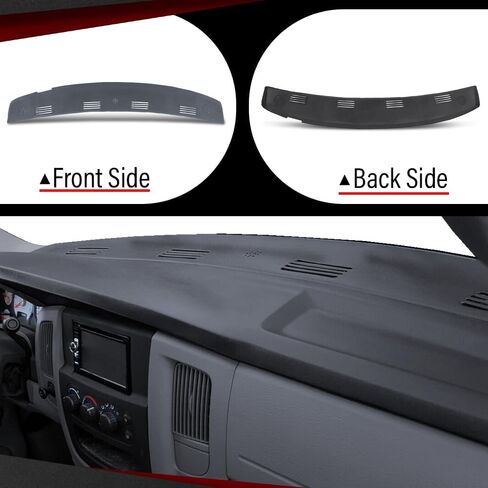 غطاء غطاء Dashboard Dash Cover متوافق مع Dodge RAM 1500 2002-2005 ، FIT Dodge RAM 2500 3500 2003-2005 Black in Saudi Arabia