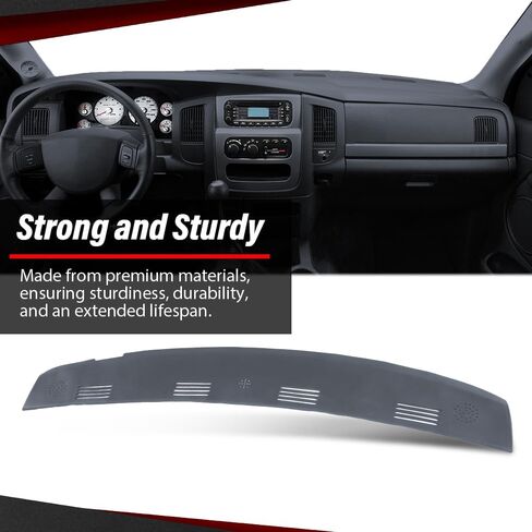 غطاء غطاء Dashboard Dash Cover متوافق مع Dodge RAM 1500 2002-2005 ، FIT Dodge RAM 2500 3500 2003-2005 Black in Saudi Arabia