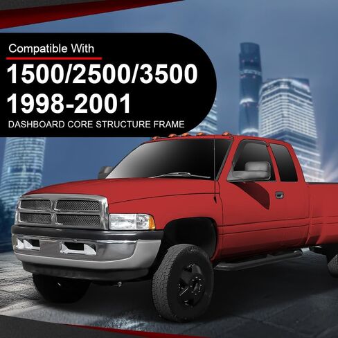 Cheda Dash Dashboard Core Structure Frame Single AUX متوافق مع Dodge RAM 1500 2500 3500 1998 1999 2000 2001 GRay in Saudi Arabia