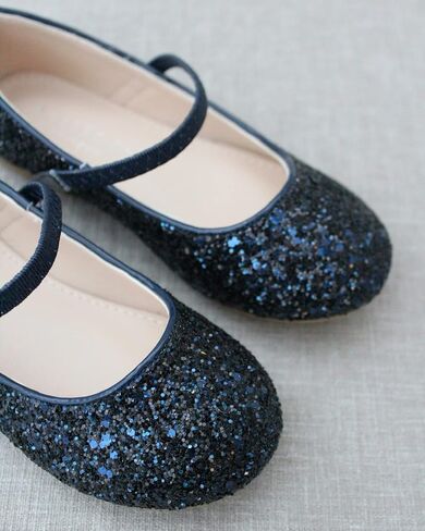 Rock Glitter Mary Jane Ballet Flats ، Flower Girls Shoes ، Fordler Girls ، أحذية الحفلات ، شقق أعياد الميلاد in Kuwait