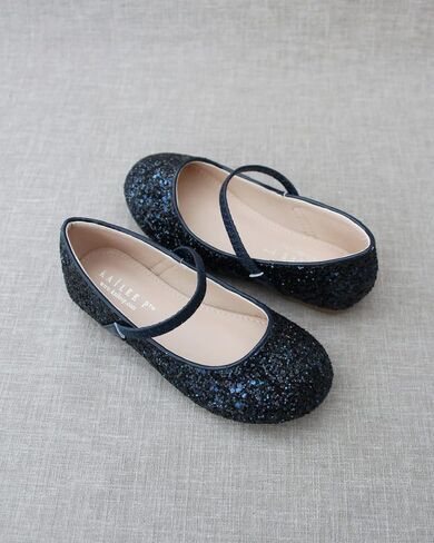Rock Glitter Mary Jane Ballet Flats ، Flower Girls Shoes ، Fordler Girls ، أحذية الحفلات ، شقق أعياد الميلاد in Kuwait
