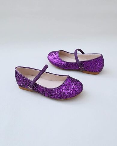 Rock Glitter Mary Jane Ballet Flats ، Flower Girls Shoes ، Fordler Girls ، أحذية الحفلات ، شقق أعياد الميلاد in Kuwait