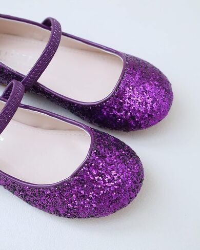 Rock Glitter Mary Jane Ballet Flats ، Flower Girls Shoes ، Fordler Girls ، أحذية الحفلات ، شقق أعياد الميلاد in Kuwait