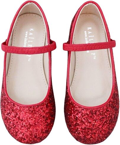 Rock Glitter Mary Jane Ballet Flats ، Flower Girls Shoes ، Fordler Girls ، أحذية الحفلات ، شقق أعياد الميلاد in Kuwait