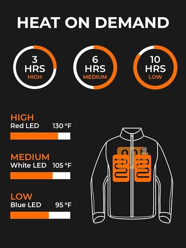 ORORO Men's Fleece Heated Jacket (Black, M) and Extra Battery in Saudi Arabia